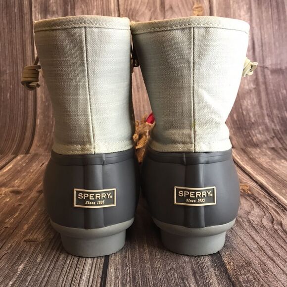 SPERRY Saltwater Duck Grey Booties - Picture 5 of 13